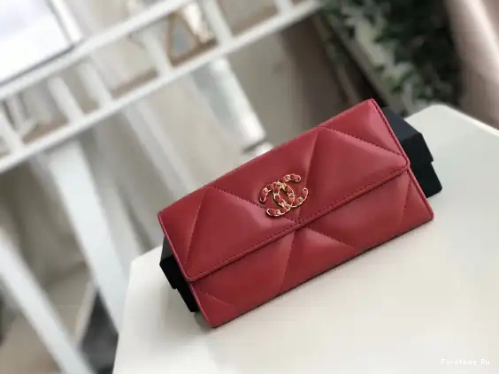 First Bag Ru CHANEL WALLET 19 LONG FLAP 0627